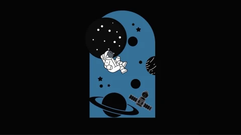 Abstract Space Astronaut Black Live Wallpaper - Free Live Wallpaper