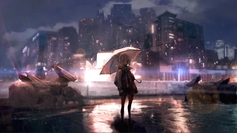 Midnight Rain Live Wallpaper Anime - Free Live Wallpaper