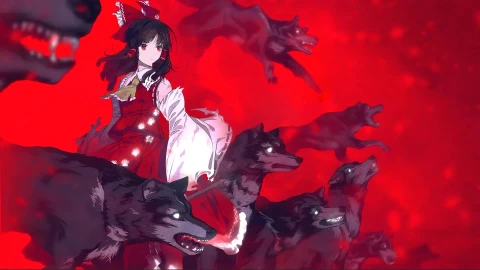 Reimu Wolves Live Wallpaper Anime - Free Live Wallpaper