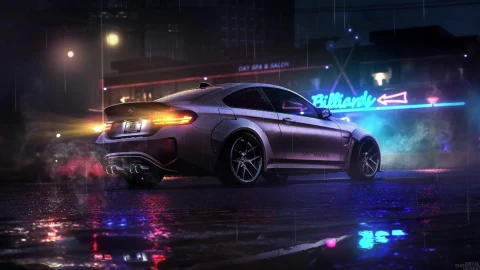 Bmw M4 Car Night Rain Live Wallpaper For PC - Free Live Wallpaper