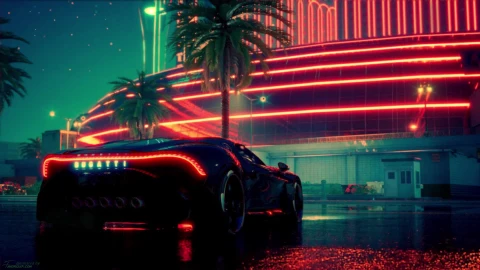 Lavoiturenoire Bugatti Voiture Fond Decran Anime - Free Live Wallpaper