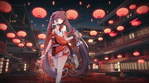 Hu Tao Festival Girl Anime Live Wallpaper - Free Live Wallpaper