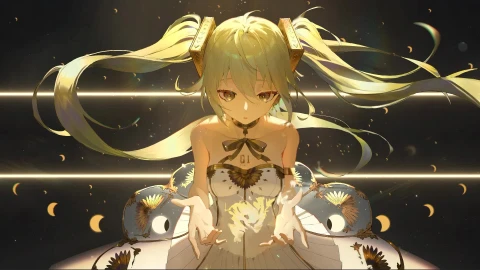 Hatsune Miku Yellow Live Wallpaper - Free Live Wallpaper
