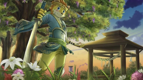 Samsung Galaxy Z Fold Furry Warrior Live Phone Wallpaper - Free Live Wallpaper