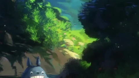 iPhone and Android Totoro Fishing Cute Live Phone Wallpaper - Free Live Wallpaper