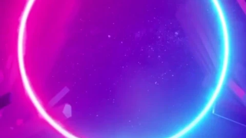 iPhone and Android Colorful Neon Circle Live Phone Wallpaper - Free Live Wallpaper