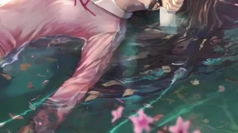 iPhone  Android Anime Girl In Water Live Wallpaper for Phone - Free Live Wallpaper