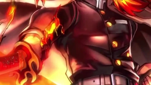 iPhone and Android Demon Slayer Rengoku Fire Background Phone Live Wallpaper - Free Live Wallpaper