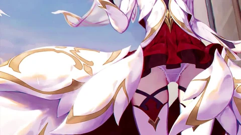 Cute White Genshin Impact Anime Girl Standing Live Phone Wallpaper - Free Live Wallpaper
