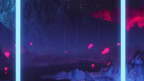 iPhone And Android Neon Gates Vaporwave Space Planet Phone Live Wallpaper - Free Live Wallpaper
