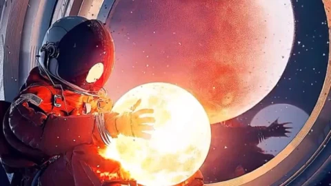 Space Astronaut With Sun In Hands Live Wallpaper - Free Live Wallpaper