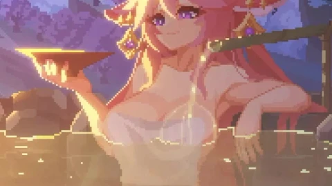 iPhone  Android Yae Miko Pixel Live Anime Wallpapers iPhone - Free Live Wallpaper