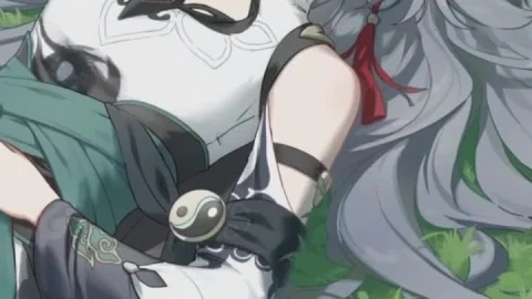iPhone and Android Fu Hua Lying On Grass Honkai Impact 3 Live Phone Wallpaper - Free Live Wallpaper