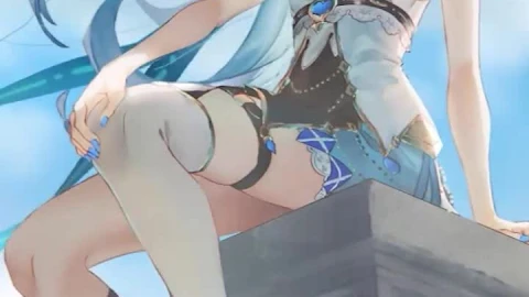iPhone And Android Anime Girl Sitting On A Column Phone Live Wallpaper - Free Live Wallpaper