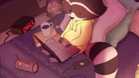 iPhone and Android Chill Raccoon House Phone Live Wallpaper - Free Live Wallpaper