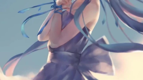iPhone and Android Hatsune Miku Praying Live Phone Wallpaper - Free Live Wallpaper