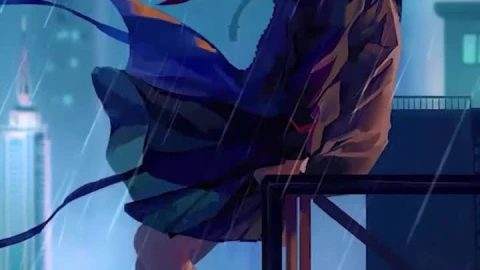 iPhone  Android Anime Girl Lonely Night City Live Wallpaper for Phone - Free Live Wallpaper