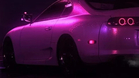 iPhone and Android Neon Night Toyota Supra Live Phone Wallpaper - Free Live Wallpaper