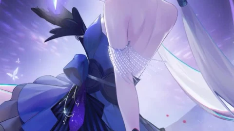 iPhone  Android Beautiful Anime Girl Sitting On The Moon Live Wallpaper for Phone - Free Live Wallpaper