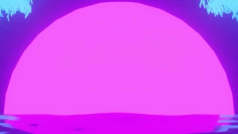 Live Phone Retro Sun Coconut Palm Trees Wallpaper To iPhone And Android - Free Live Wallpaper