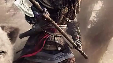 iPhone and Android Eivor Polar Bear Assassins Creed Valhalla Live Phone Wallpaper - Free Live Wallpaper