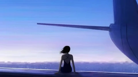 iPhone and Android Girl On Airplane Wing Live Phone Wallpaper - Free Live Wallpaper
