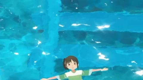 Iphone And Android Anime Spirited Away Chihiro Ogino in Water Phone Live Wallpaper - Free Live Wallpaper