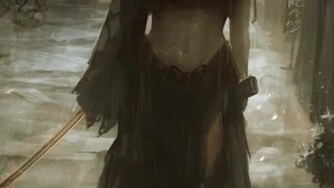 Live Phone Samurai Girl Rain Wallpaper To iPhone And Android - Free Live Wallpaper