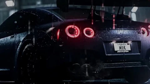 iPhone and Android Nissan Gt R Rain Live Phone Wallpaper - Free Live Wallpaper
