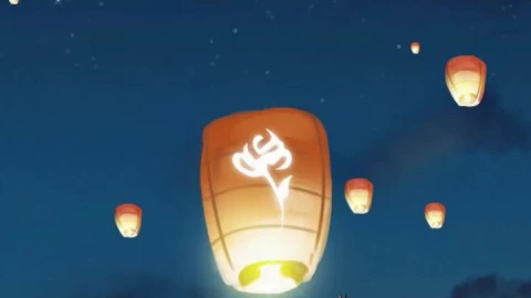 iPhone and Android Lanterns In Night Sky Live Phone Wallpaper - Free Live Wallpaper