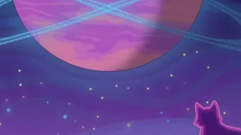 iPhone  Android Retro Purrple Cat Distant Worlds Ii Live Wallpaper for Phone - Free Live Wallpaper