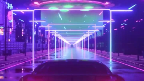 MobileRetroNeonCar - Free Live Wallpaper