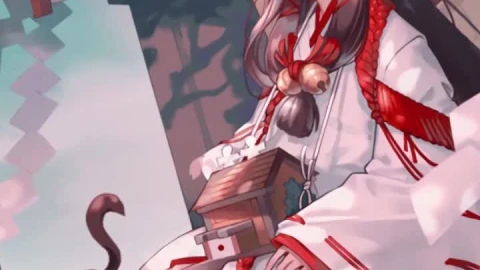 iPhone and Android Enmusubi No Kami Falling Petals Onmyoji Live Phone Wallpaper - Free Live Wallpaper