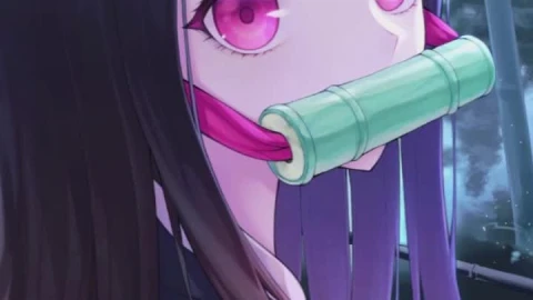 iPhone and Android Nezuko Near A Lake Live Phone Wallpaper - Free Live Wallpaper