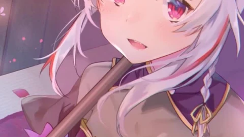 iPhone and Android Nakiri Ayame Virtual Youtuber Live Phone Wallpaper - Free Live Wallpaper