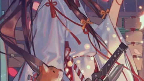 Live Phone Girl Kimono Cherry Blossom Anime Wallpaper For iPhone And Android - Free Live Wallpaper
