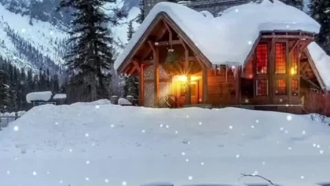 Live Phone Cozy Winter Cabin Wallpaper To iPhone And Android - Free Live Wallpaper