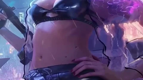 Live Cyberpunk Girl Biker Wallpaper for Phone - Free Live Wallpaper