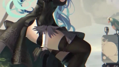 iPhone and Android Hatsune Miku Nier Automata Live Phone Wallpaper - Free Live Wallpaper