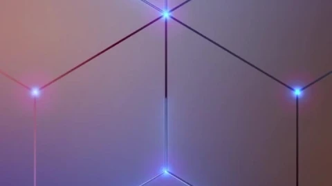 iPhone and Android Hexagon Neon Lights Live Phone Wallpaper - Free Live Wallpaper