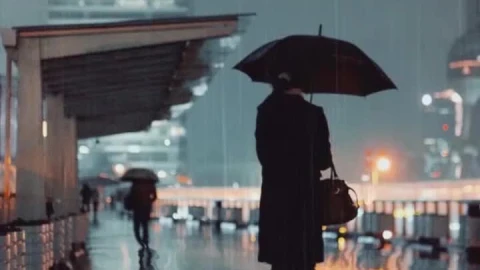 iPhone and Android Rainy City Street Live Phone Wallpaper - Free Live Wallpaper