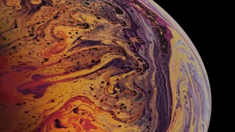 Orangish Bubble Argon iPhone XS Live Wallpaper - Free Live Wallpaper