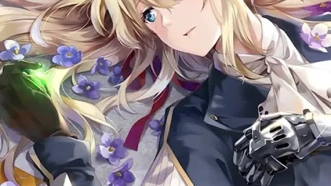 iPhone and Android Violet Evergarden Lying On The Floor Phone Live Wallpaper - Free Live Wallpaper