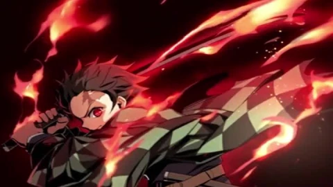Tanjiro Fire Katana Demon Slayer Wallpaper of Anime - Free Live Wallpaper
