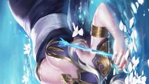 iPhone And Android Ashe Lying On The Water League Of Legends Phone Live Wallpaper - Free Live Wallpaper