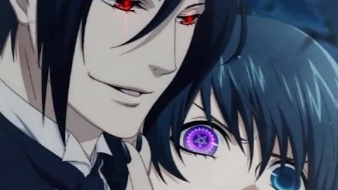 iPhone and Android Ciel Phantomhive And Sebastian Michaelis In The Moonlight Black Butler Phone Live Wallpaper - Free Live Wallpaper