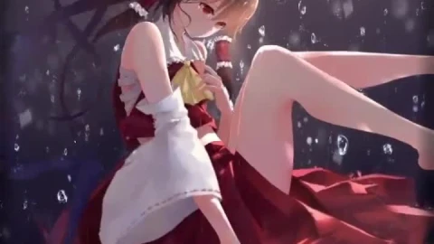 Android  iOS iphone Mobile Reimu Hakurei Falling Touhou Free Live Wallpaper - Free Live Wallpaper