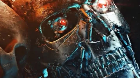 iPhone and Android Terminator Skull Robot Flame Phone Live Wallpaper - Free Live Wallpaper