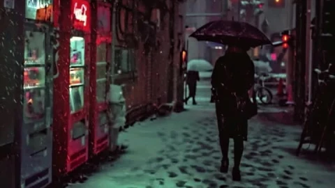 Live Phone Winter Night Walks In Japan Wallpaper To iPhone And Android - Free Live Wallpaper
