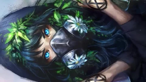 iPhone And Android Anime Girl Mask With Sprays Dove Phone Live Wallpaper - Free Live Wallpaper